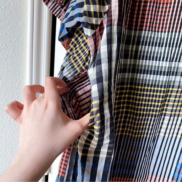 Ilana Kohn Iona Dress Plaid Mini Cotton Oversized Multicolor Size Small EUC - Picture 4 of 8